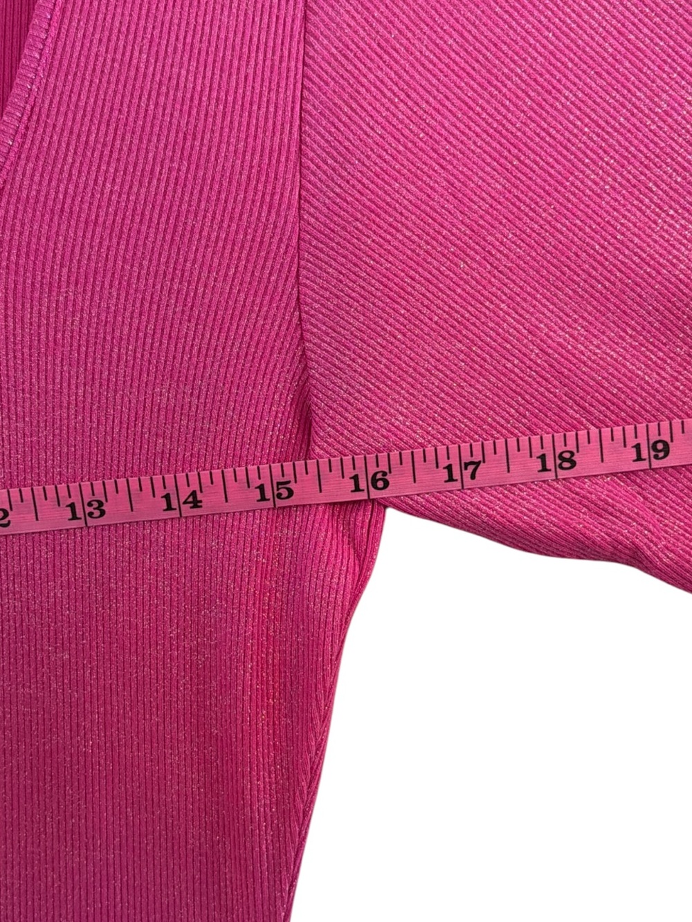 NWT SKIMS Soft Lounge Shimmer Long Sleeve Maxi Dress Fuchsia Foil Pink 2X RARE - Picture 7 of 14